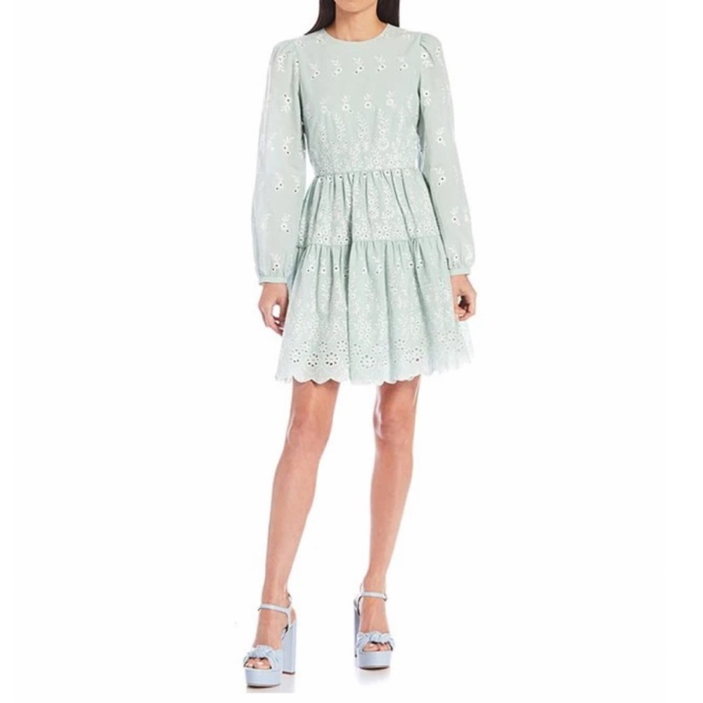 Antonio Melani x Born On Fifth Flora Long Sleeve Embroidered Eyelet Dress
